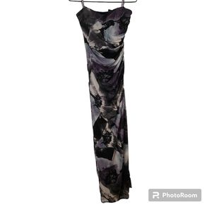 Le Chateau Purple Strapless Dress